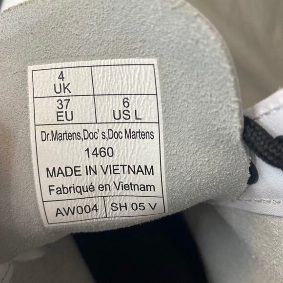 Dr. Martens 1460 Military Combat AirWair White Leather NWOT Womens 6 - Picture 7 of 10